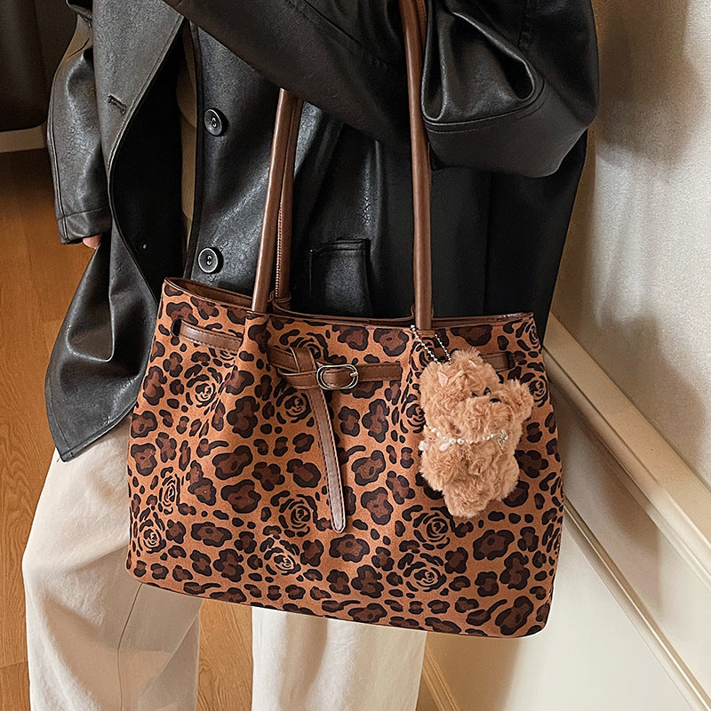 Damen Shopper Tasche mit floralem und tierischem Design