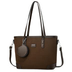 Damen elegante Handtasche mit texturiertem Design und abnehmbarem Geldbeutel