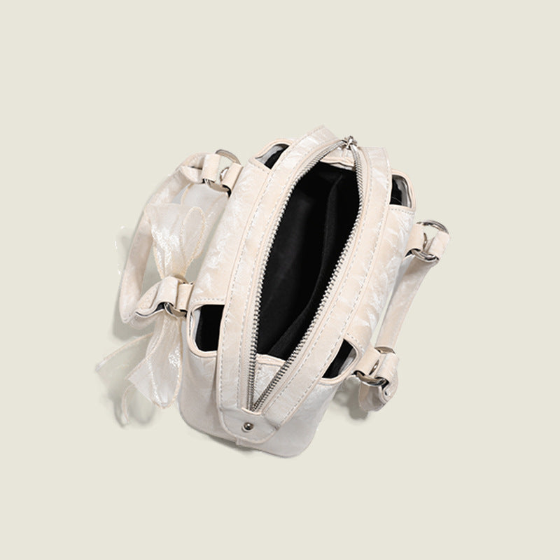 Damen Mini-Handtasche mit verspieltem Schleifenakzent