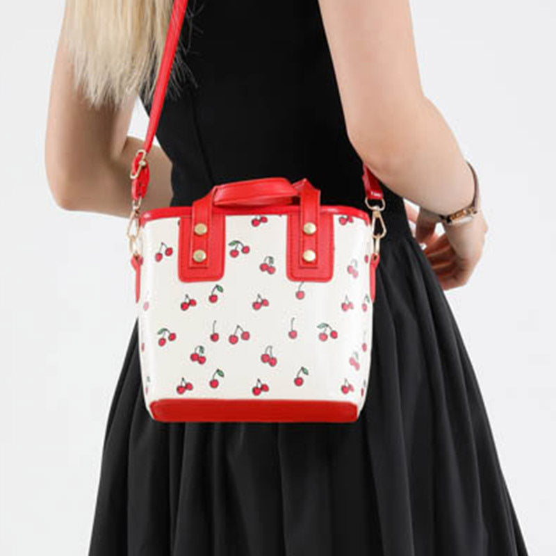 Damen Mini-Handtasche mit fruchtigem Kirschdesign