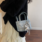Damen Mini-Handtasche mit funkelndem Stern-Anhänger