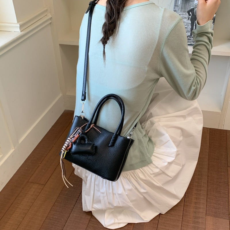 Damen Mini-Handtasche mit modischem Kordelzug
