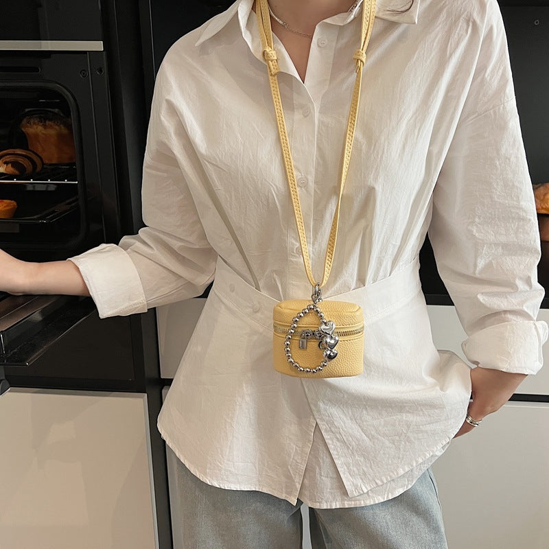 Damen Mini-Handtasche mit luxuriösem Kettenanhänger