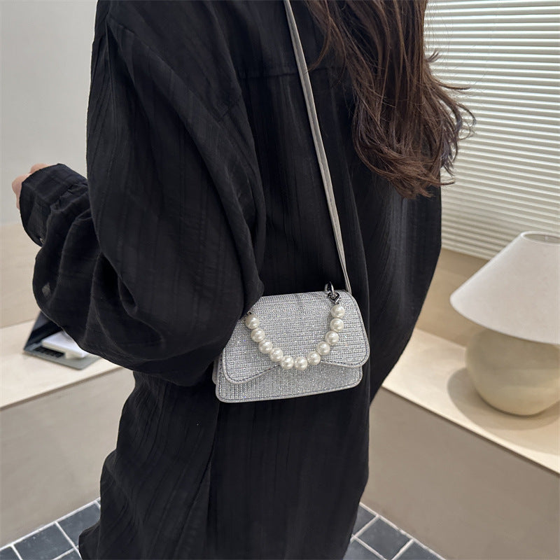 Damen Mini-Handtasche mit Perlenakzent