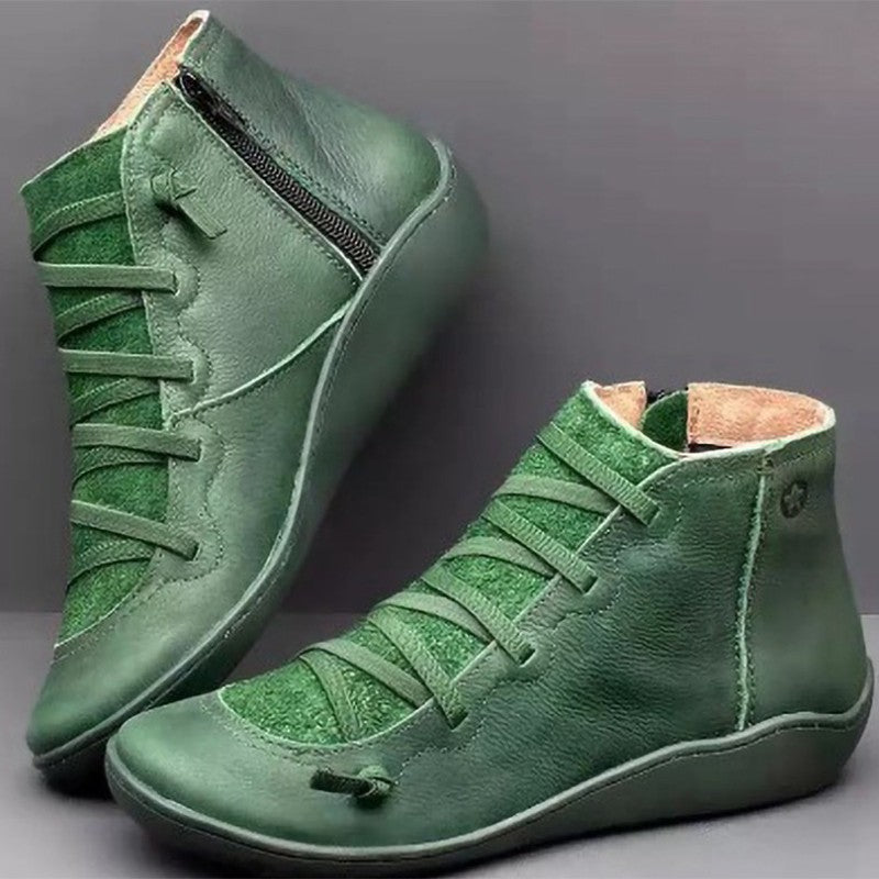 Damen High-Top Sneaker mit trendigem Schnür- und Reißverschlussdesign