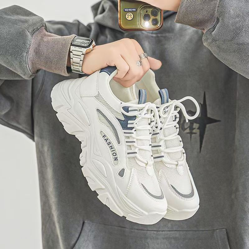 Modische Damen Chunky Sneakers mit atmungsaktiver Obermaterialstruktur und rutschfester Sohle