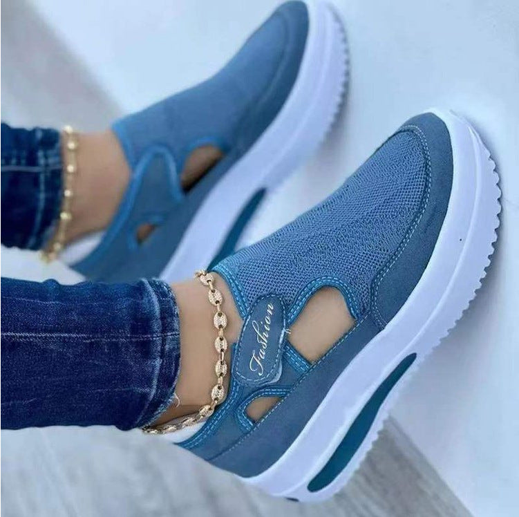 Damen Atmungsaktive Slip-On Sneaker mit Flexiblem Design und Gepolsterter Sohle
