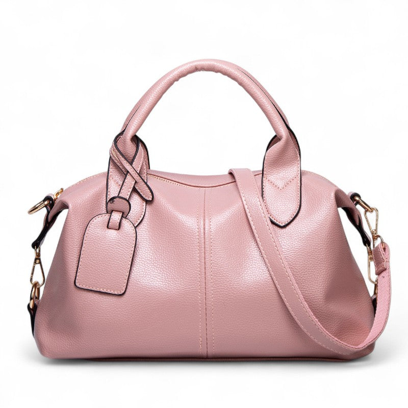 Texturierte Leder Schulterhandtasche