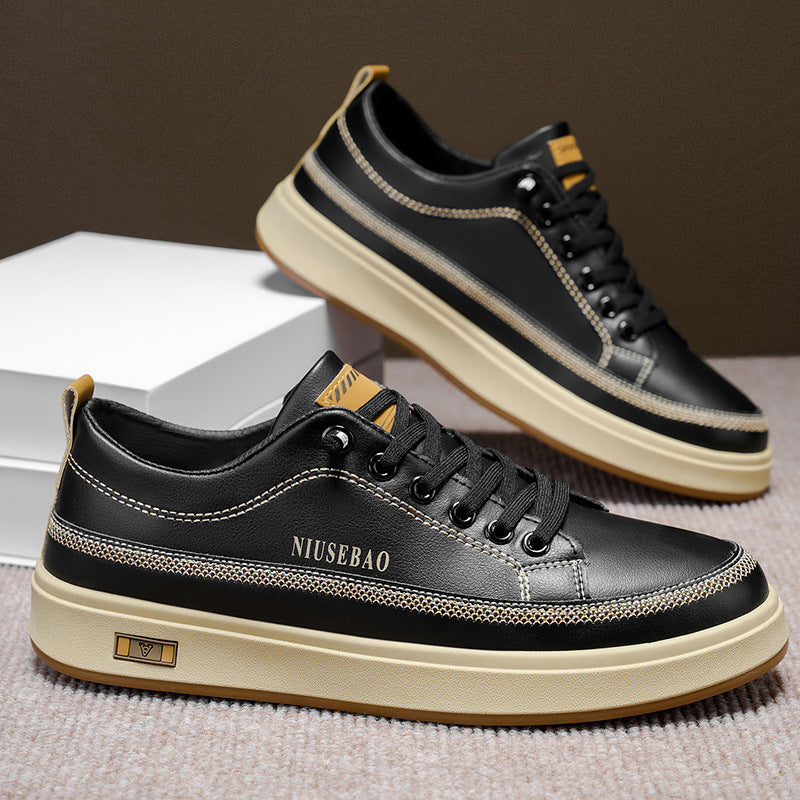 Stylische Ledersneaker für Damen mit bequemer Dämpfung und rutschfester Sohle