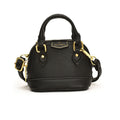 Damen Mini Hobo Tasche aus strukturiertem Kunstleder mit goldenen Akzenten