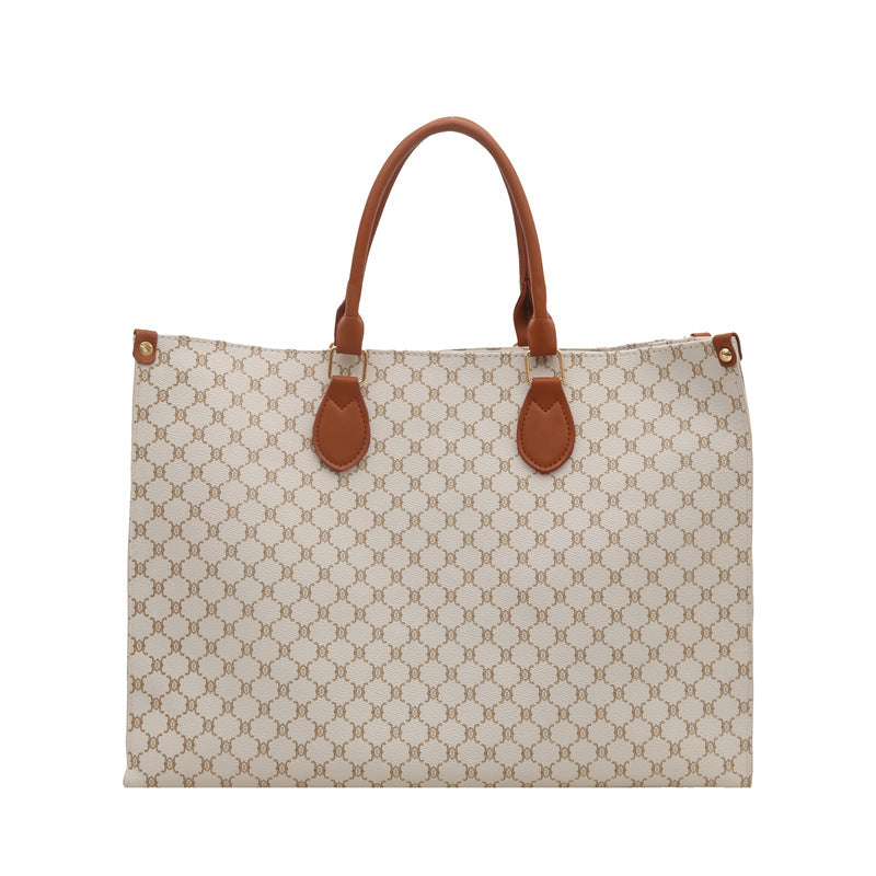 Damen elegante Tragetasche mit hochwertigem Monogramm-Design