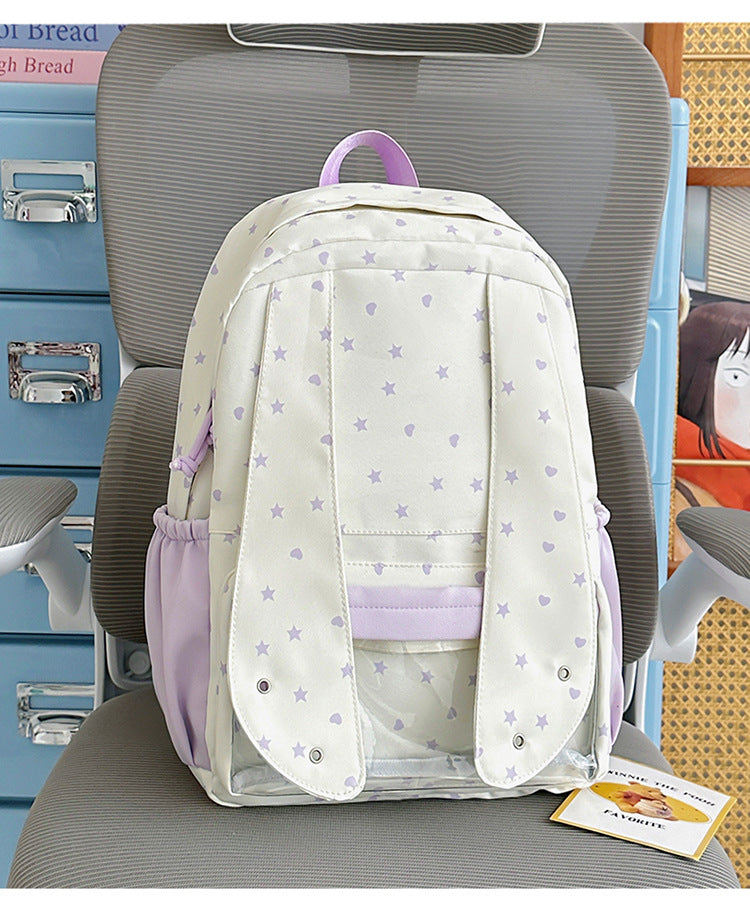 Bequemer Schulrucksack mit Sternenprint