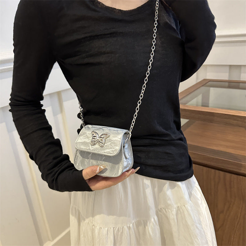 Damen Mini-Handtasche mit Schmetterlingsdetail