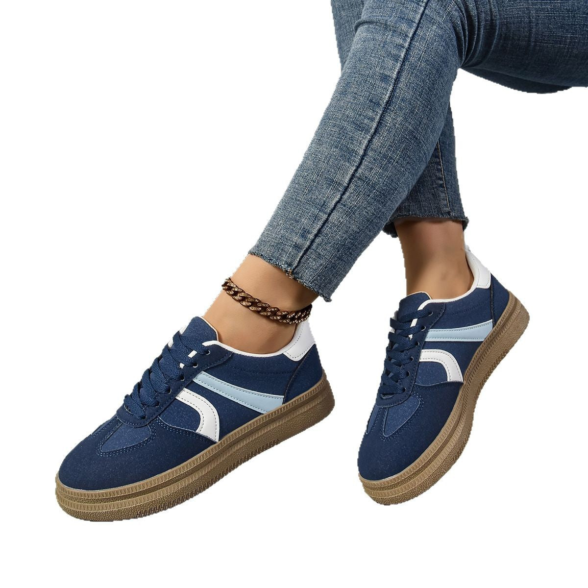 Damen Sneaker mit modischem Obermaterial und rutschfester Sohle