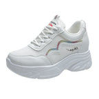 Damen Sportliche Sneaker mit Modischer Plattform und Atmungsaktivem Obermaterial
