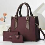 Damentasche mit strukturiertem Design und abnehmbarem Clutch