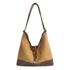 Elegante Tote-Bag für Damen mit authentischen Wildleder-Elementen
