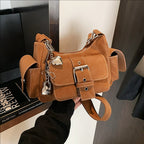 Damen Schultertasche im modernen Design mit praktischen Fächern