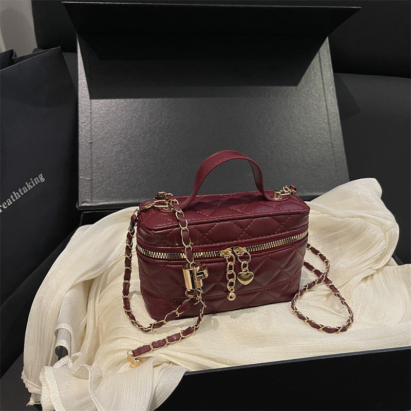 Elegante gesteppte Mini-Handtasche für Damen mit abnehmbarem Schulterriemen