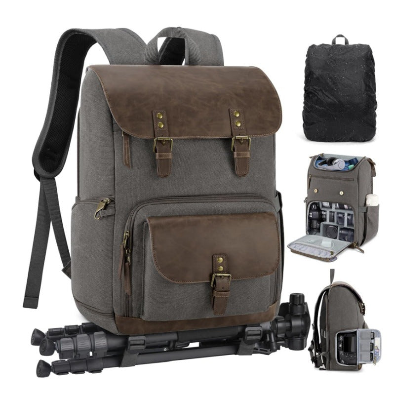 Multifunktionaler Rucksack mit Kamerazubehör-Fächern