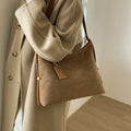 Damen elegante Schultertasche aus weichem Leder
