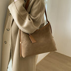 Damen elegante Schultertasche aus weichem Leder