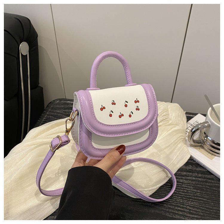 Damen Mini-Handtasche mit verspieltem Kirschmotiv
