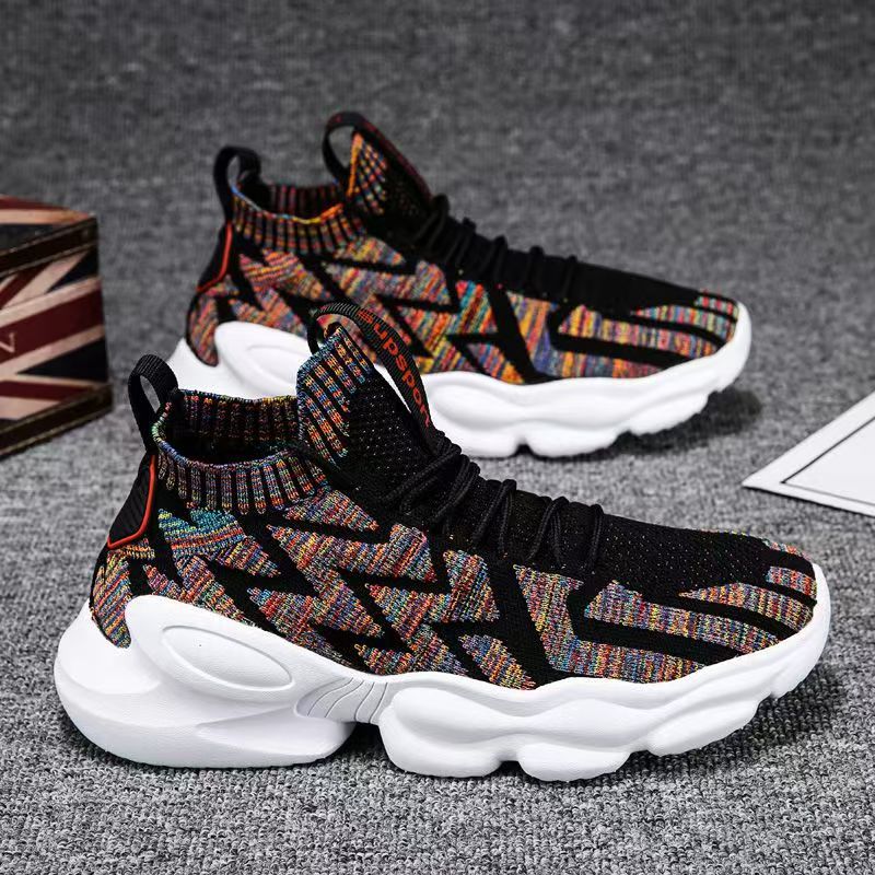 Damen Sport Crew Socken Sneakers mit atmungsaktivem Strickoberfläche und dynamischem Design
