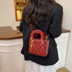 Damen elegante Mini-Handtasche mit gestepptem Design