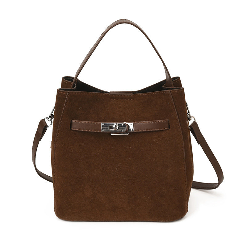 Damen elegante Wildleder Tote Bag