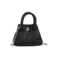 Damen Mini-Handtasche mit glatter Struktur und abnehmbarem Kettenriemen