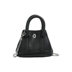 Damen Mini-Handtasche mit glatter Struktur und abnehmbarem Kettenriemen