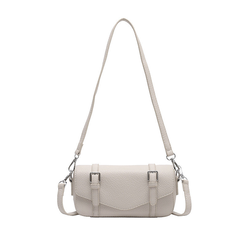 Damen elegante Schultertasche aus strukturiertem synthetischem Leder mit verstellbarem Schulterriemen