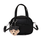 Damen Mini-Handtasche mit verspieltem Tieranhänger