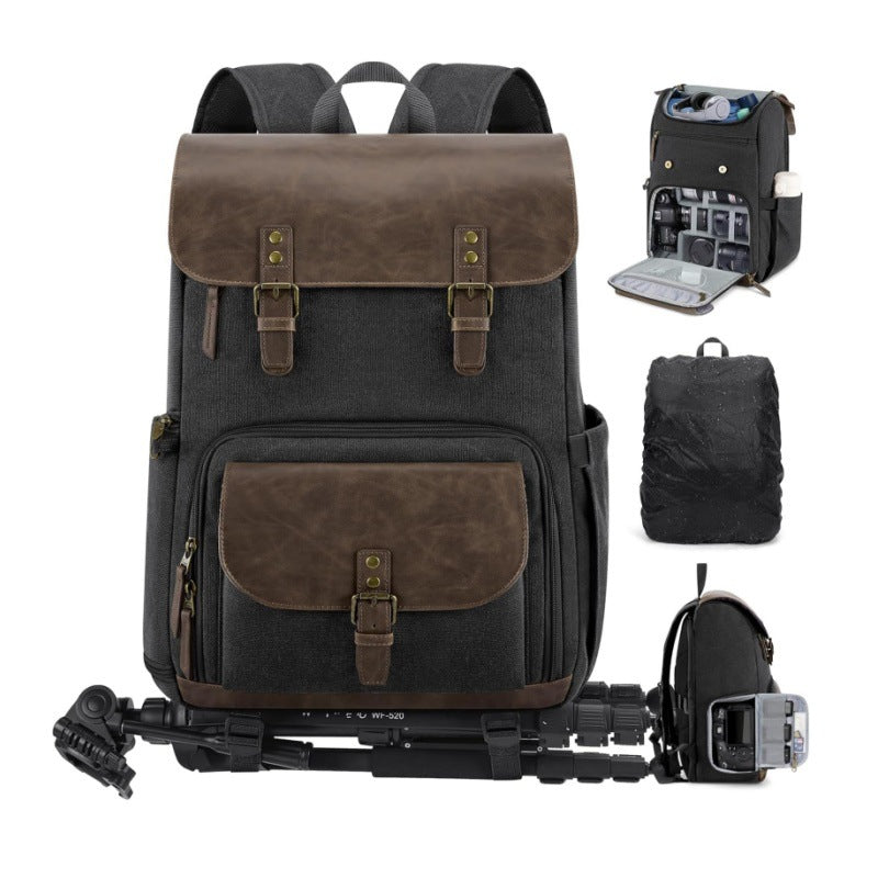 Multifunktionaler Rucksack mit Kamerazubehör-Fächern