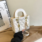 Damen elegante Mini-Handtasche mit gestepptem Design