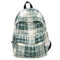 Gemütlicher Fleece kariert Schulrucksack