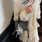 Damen Mini-Handtasche mit funkelndem Stern-Anhänger