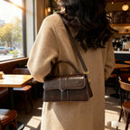 Damen Leder Handtasche mit abnehmbarem Schulterriemen