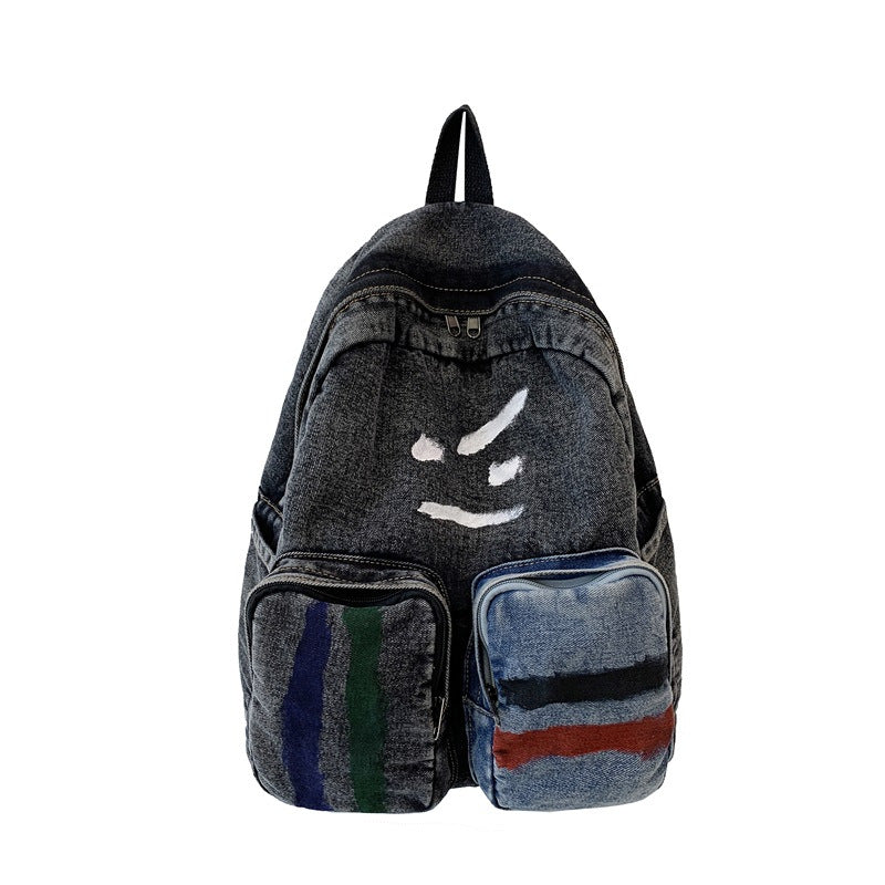 Künstlerischer Denim-Rucksack
