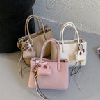 Damen Mini-Handtasche mit modischem Kordelzug