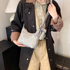 Damen modische Schultertasche mit funkelnden Applikationen