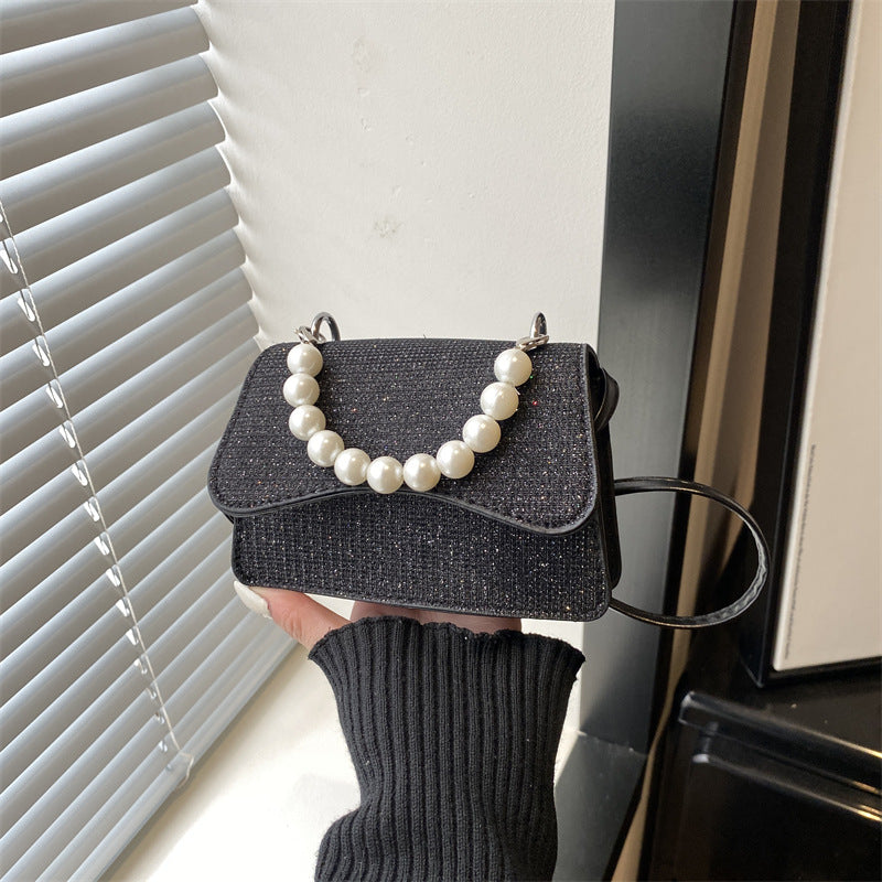 Damen Mini-Handtasche mit Perlenakzent