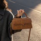 Damen Leder Handtasche mit abnehmbarem Schulterriemen