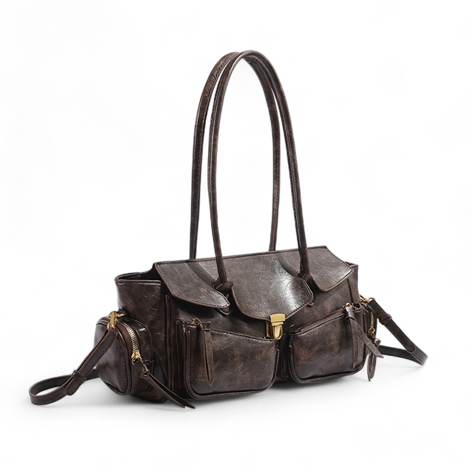 Retro-Stil Leder Handtasche