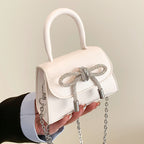 Damen Mini-Handtasche mit elegantem Kettenverschluss