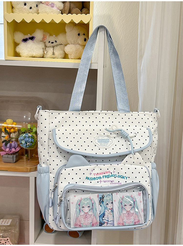 Lässiger Stilvoller Tote Schulrucksack