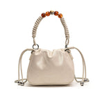 Damen Mini Schultertasche mit dekorativem Kettenriemen und trendigem Anhänger