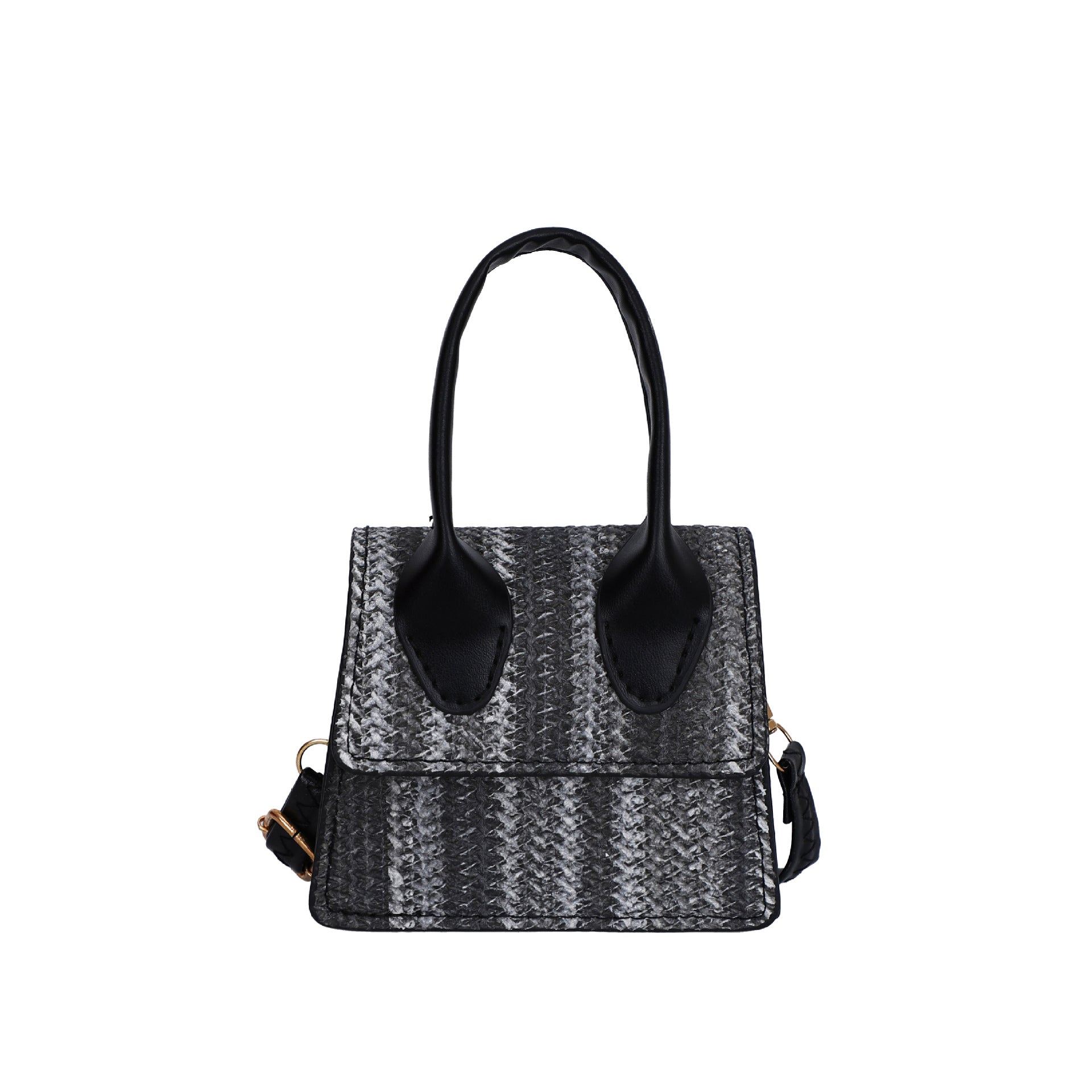 Damen Mini-Tasche mit gewebtem Design und abnehmbarem Schultergurt