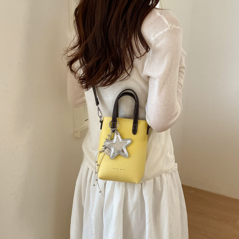 Frauen praktische Mini-Handtasche mit abnehmbarem Anhänger